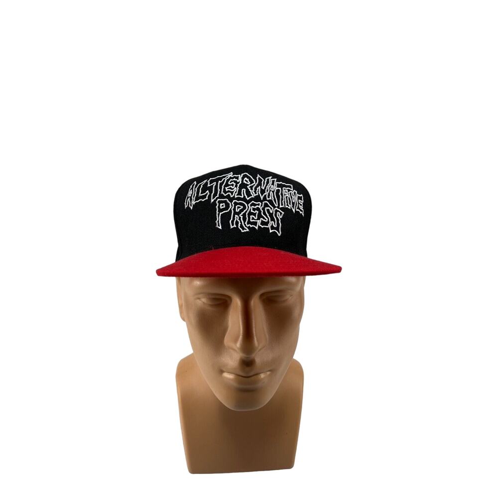 AP Alternative Press Magazine Trucker Hat Cap Snapback Black Red Hipster RARE